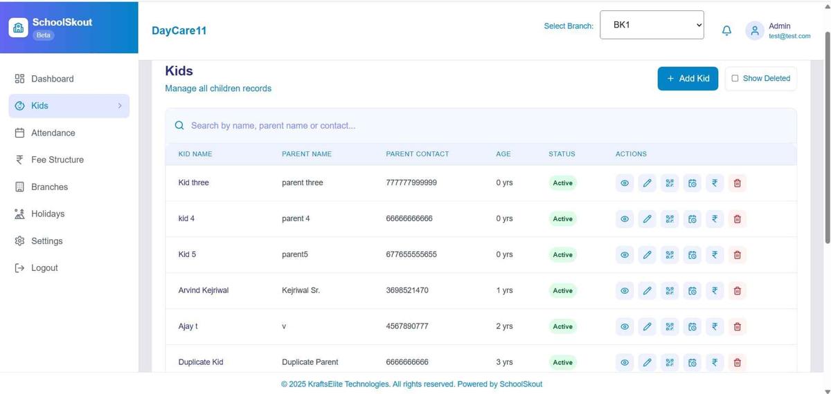 image of child profile management
